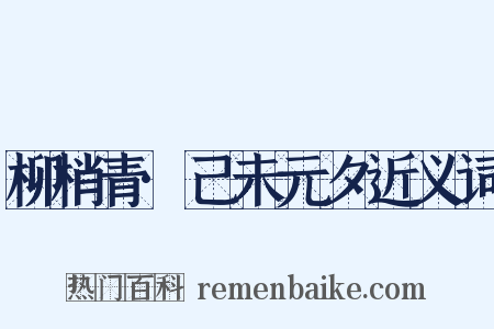 柳梢青·己未元夕近义词是什么意思的图片